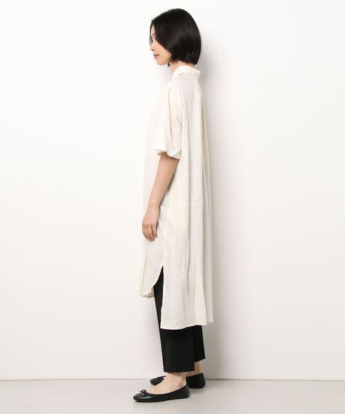 LOWRYS FARM（ローリーズファーム）の「レーヨンシャツワンピース　281273（シャツワンピース・レディース・ブラック/アイボリー/ブルー・FREE）」の5枚目の写真