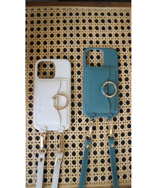 TRUNC（トランクエイティーエイト）の「(iPhone13PRO) Shoulder Strap iPhone Case '22（スマホケース/カバー・レディース・グリーン/アイボリー・FREE）」の4枚目の写真