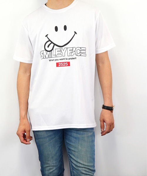 Burner（バーナー）の「【GROOVY STORE】スマイル Tシャツ ハニカム メッシュ   COOL&DRY”吸水速乾”（Tシャツ/カットソー・メンズ・ブラック/イエロー/ネイビー/ホワイト・M/LL/L）」の11枚目の写真