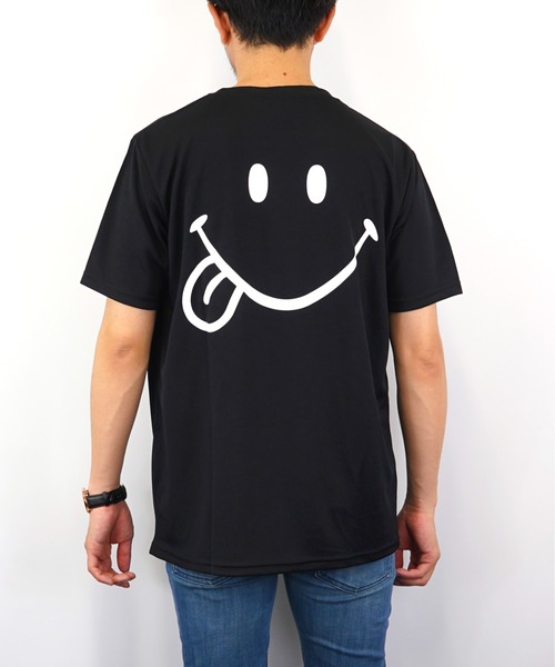Burner（バーナー）の「【GROOVY STORE】スマイル Tシャツ ハニカム メッシュ   COOL&DRY”吸水速乾”（Tシャツ/カットソー・メンズ・ブラック/イエロー/ネイビー/ホワイト・M/LL/L）」の13枚目の写真