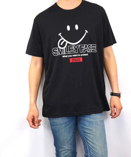 Burner（バーナー）の「【GROOVY STORE】スマイル Tシャツ ハニカム メッシュ   COOL&DRY”吸水速乾”（Tシャツ/カットソー・メンズ・ブラック/イエロー/ネイビー/ホワイト・M/LL/L）」の17枚目の写真