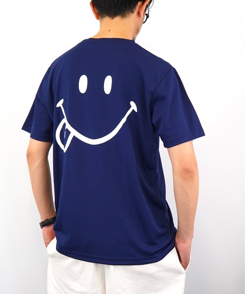 Burner（バーナー）の「【GROOVY STORE】スマイル Tシャツ ハニカム メッシュ   COOL&DRY”吸水速乾”（Tシャツ/カットソー・メンズ・ブラック/イエロー/ネイビー/ホワイト・M/LL/L）」の18枚目の写真