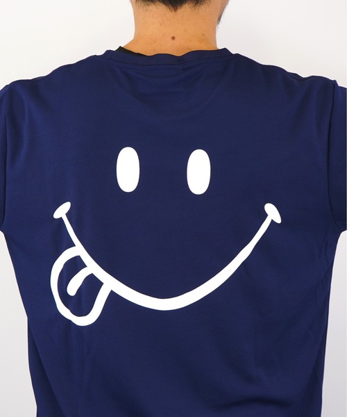 Burner（バーナー）の「【GROOVY STORE】スマイル Tシャツ ハニカム メッシュ   COOL&DRY”吸水速乾”（Tシャツ/カットソー・メンズ・ブラック/イエロー/ネイビー/ホワイト・M/LL/L）」の20枚目の写真