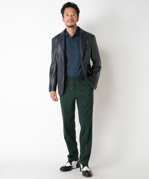 MEN'S BIGI(メンズビギ)の「【Reflax】スラブツイルシャツ(シャツ/ブラウス・メンズ・ベージュ/ネイビー/イエロー/レンガ・01/02/03/04)」の12枚目の写真