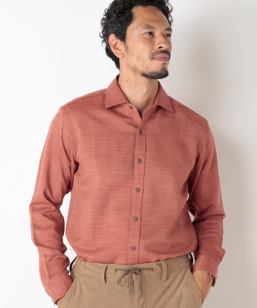 MEN'S BIGI(メンズビギ)の「【Reflax】スラブツイルシャツ(シャツ/ブラウス・メンズ・ベージュ/ネイビー/イエロー/レンガ・01/02/03/04)」の8枚目の写真