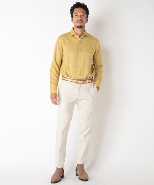 MEN'S BIGI(メンズビギ)の「【Reflax】スラブツイルシャツ(シャツ/ブラウス・メンズ・ベージュ/ネイビー/イエロー/レンガ・01/02/03/04)」の16枚目の写真