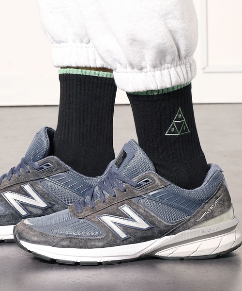 HUF（ハフ）の「HUF/ハフ EMB. TRIPLE TRIANGLE 1/4 SOCK 靴下（ソックス/靴下・メンズ・ホワイト/ゴールド/ブラック/ブラック系その他/ブラック系その他2・ONE SIZE）」の2枚目の写真