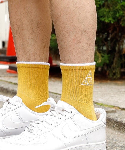 HUF（ハフ）の「HUF/ハフ EMB. TRIPLE TRIANGLE 1/4 SOCK 靴下（ソックス/靴下・メンズ・ホワイト/ゴールド/ブラック/ブラック系その他/ブラック系その他2・ONE SIZE）」の11枚目の写真