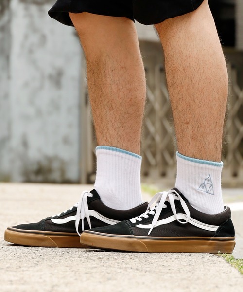 HUF（ハフ）の「HUF/ハフ EMB. TRIPLE TRIANGLE 1/4 SOCK 靴下（ソックス/靴下・メンズ・ホワイト/ゴールド/ブラック/ブラック系その他/ブラック系その他2・ONE SIZE）」の7枚目の写真