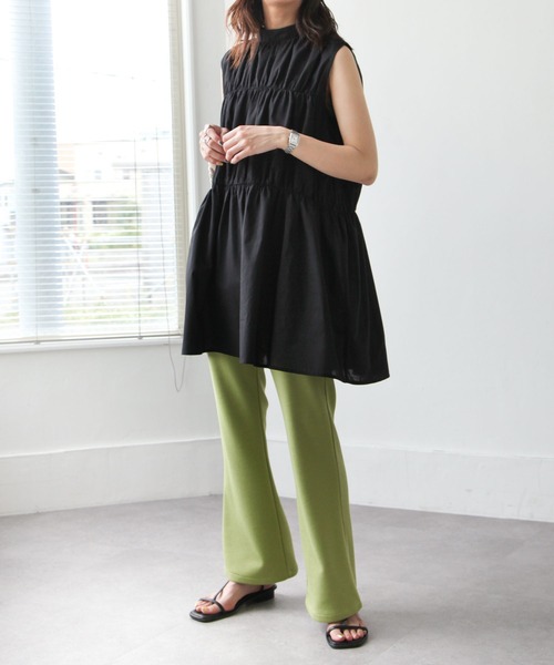 Chillfar（チルファー）の「カラーワッフルフレアパンツ（その他パンツ・レディース・ブラック/イエロー/オレンジ/グリーン・FREE）」の16枚目の写真