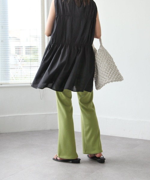 Chillfar（チルファー）の「カラーワッフルフレアパンツ（その他パンツ・レディース・ブラック/イエロー/オレンジ/グリーン・FREE）」の8枚目の写真