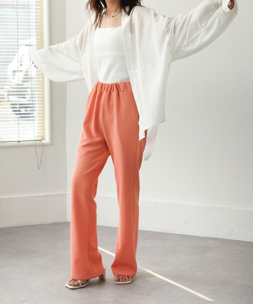 Chillfar（チルファー）の「カラーワッフルフレアパンツ（その他パンツ・レディース・ブラック/イエロー/オレンジ/グリーン・FREE）」の21枚目の写真