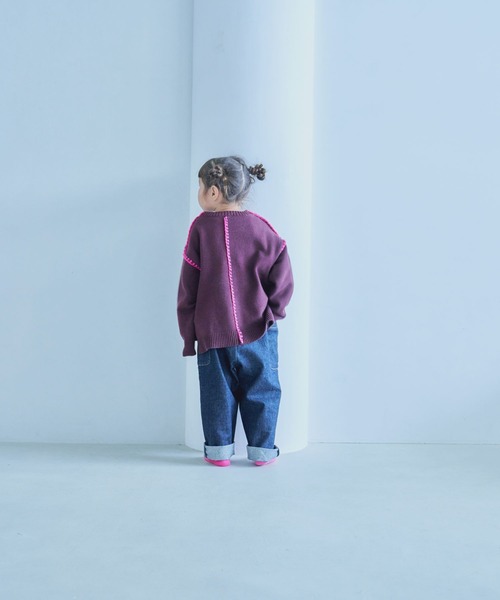 LOWRYS FARM(ローリーズファーム)の「ハイショクステッチニットプルオーバー 356915(ニット/セーター・キッズ・ベージュ/グレー/ブルー/ボルドー・110cm/120cm/130cm/140cm/150cm)」の17枚目の写真