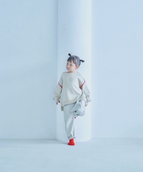 LOWRYS FARM(ローリーズファーム)の「ハイショクステッチニットプルオーバー 356915(ニット/セーター・キッズ・ベージュ/グレー/ブルー/ボルドー・110cm/120cm/130cm/140cm/150cm)」の5枚目の写真