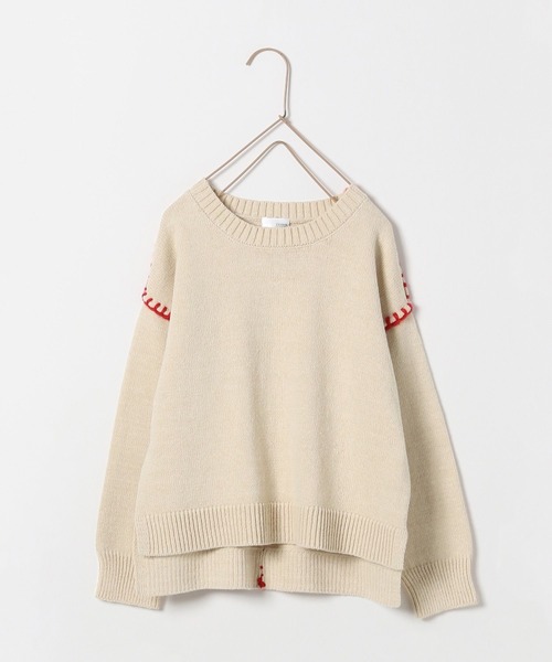 LOWRYS FARM(ローリーズファーム)の「ハイショクステッチニットプルオーバー 356915(ニット/セーター・キッズ・ベージュ/グレー/ブルー/ボルドー・110cm/120cm/130cm/140cm/150cm)」の19枚目の写真