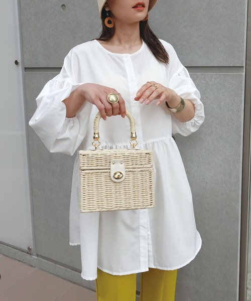 CORNERS（コーナーズ）の「ボリュームスリーブ2wayブラウス（シャツ/ブラウス・レディース・オフホワイト/ブラック/ベージュ/オレンジ/ネイビー・M）」の14枚目の写真