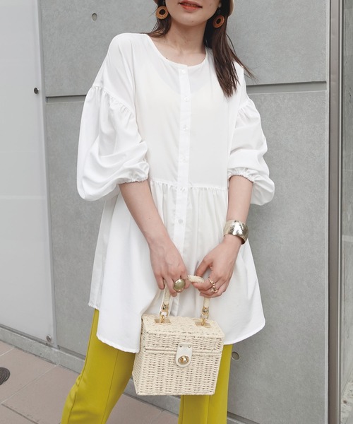 CORNERS（コーナーズ）の「ボリュームスリーブ2wayブラウス（シャツ/ブラウス・レディース・オフホワイト/ブラック/ベージュ/オレンジ/ネイビー・M）」の13枚目の写真