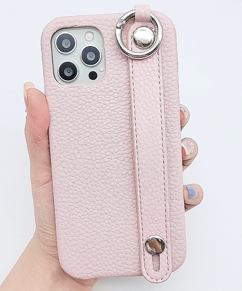 セール】PUレザーベルト付き iPhoneケース カバー（スマホケース