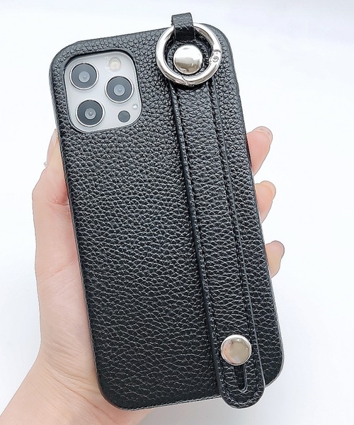 セール】PUレザーベルト付き iPhoneケース カバー（スマホケース