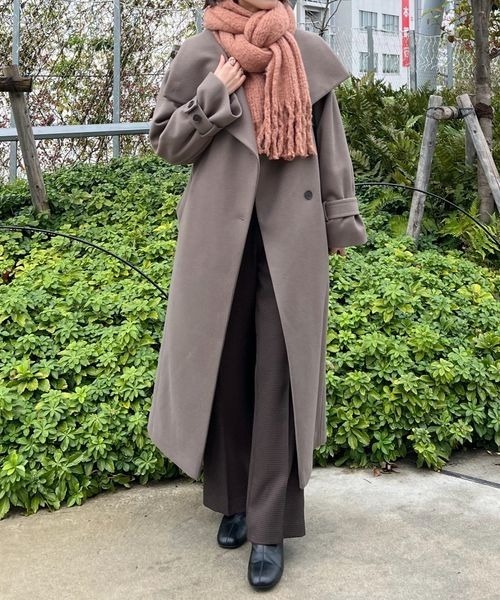 mysty woman（ミスティウーマン）の「ラッセルムジストール 345988（ストール/ショール・レディース・ライトブルー/カーキ/オレンジ/アイボリー・FREE）」の22枚目の写真