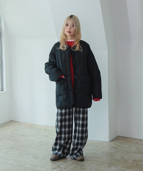 キルティング ノーカラー ブルゾン（ブルゾン）｜Ray BEAMS（レイ