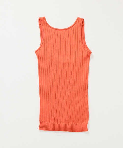 EMILY WEEK（エミリーウィーク）の「【nakes/ネイクス】Knit Rib タンク（タンクトップ・レディース・ブラウン/ベージュ/オレンジ・MEDIUM）」の3枚目の写真