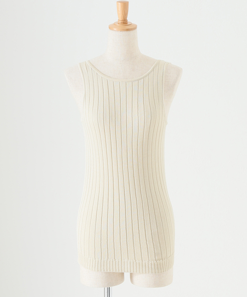 EMILY WEEK（エミリーウィーク）の「【nakes/ネイクス】Knit Rib タンク（タンクトップ・レディース・ブラウン/ベージュ/オレンジ・MEDIUM）」の5枚目の写真