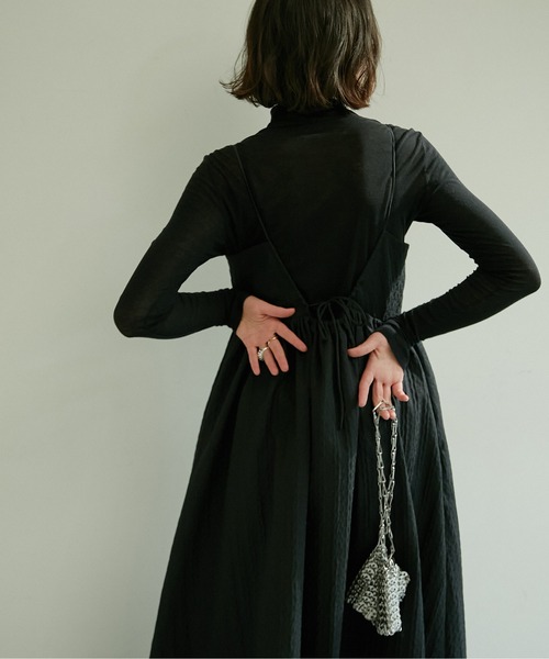 ガリャルダガランテ ジャガードワンピース キャミワンピース ロング丈 黒 F ガリャルダガランテ ジャガードワンピース キャミワンピース