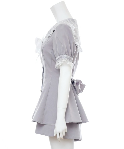 フリルセーラーブルゾン★シークレットハニー　ホワイト Secret Honey（シークレットハニー）の「レースフリルセーラー