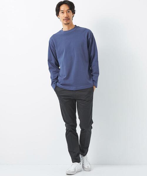 ダークブルー 長袖カットソー green label relaxing（グリーンレーベルリラクシング）の「GIZA