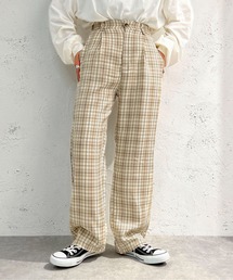 チェックストレートパンツ【ZOZOTOWN限定アイテム】