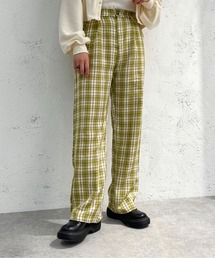 チェックストレートパンツ【ZOZOTOWN限定アイテム】
