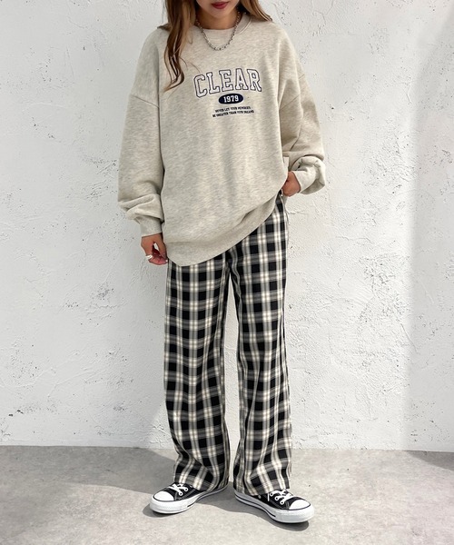apres jour mignon(アプレジュールミニョン)の「チェックストレートパンツ【ZOZOTOWN限定アイテム】(その他パンツ・レディース・グリーン/ブラック系その他/ボルドー/ベージュ系その他・MEDIUM/X-LARGE/SMALL)」の8枚目の写真