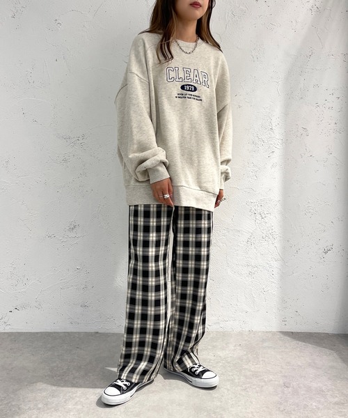 apres jour mignon(アプレジュールミニョン)の「チェックストレートパンツ【ZOZOTOWN限定アイテム】(その他パンツ・レディース・グリーン/ブラック系その他/ボルドー/ベージュ系その他・MEDIUM/X-LARGE/SMALL)」の9枚目の写真