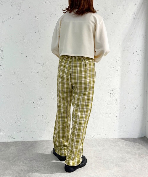 apres jour mignon(アプレジュールミニョン)の「チェックストレートパンツ【ZOZOTOWN限定アイテム】(その他パンツ・レディース・グリーン/ブラック系その他/ボルドー/ベージュ系その他・MEDIUM/X-LARGE/SMALL)」の21枚目の写真