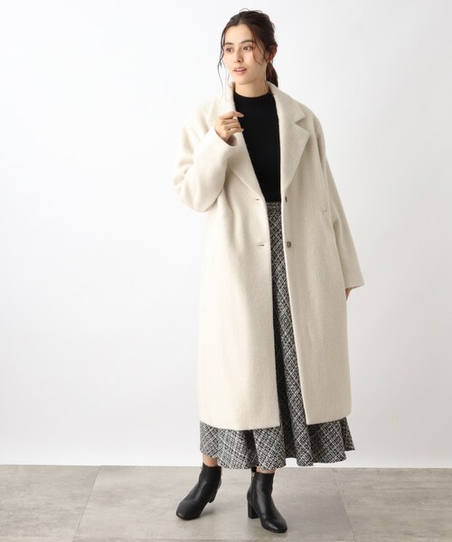 【美人百花コラボライブ】大活躍間違いなし！レディライクなリサイクルウールチェックコート