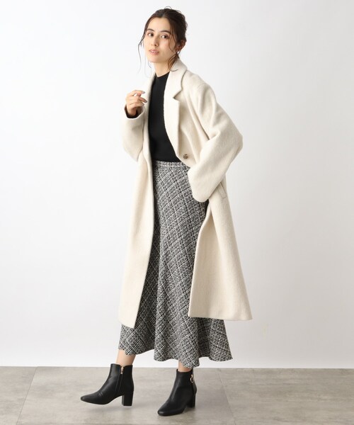 【美人百花コラボライブ】大活躍間違いなし！レディライクなリサイクルウールチェックコート