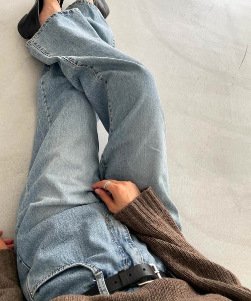 CANAL JEAN（キャナルジーン）の「El mar　ヴィンテージルーズストレートデニム（デニムパンツ・レディース・ブルー・SMALL/MEDIUM）」の6枚目の写真