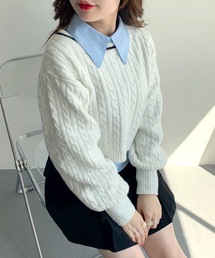 OLIVE des OLIVE | 【ZOZO先行予約】クロップドケーブルプルオーバー(ニット/セーター)