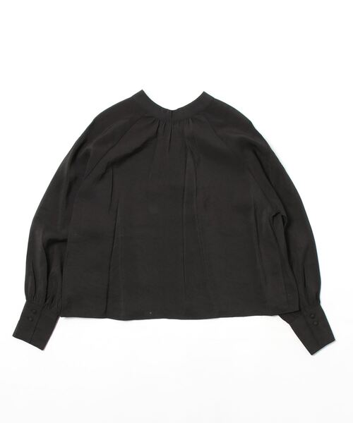 Q（キュー）の「2wayギャザーブラウス（シャツ/ブラウス・レディース・ブラック/アイボリー・MEDIUM）」の3枚目の写真