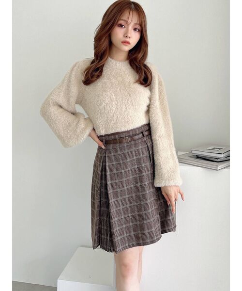 RESEXXY（リゼクシー）の「ボリュームシャギーニットトップス（ニット/セーター・レディース・ホワイト/ベージュ/ブラック・FREE）」の7枚目の写真