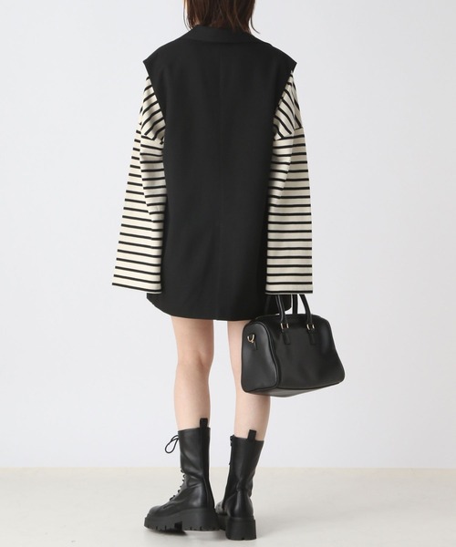 Heather（ヘザー）の「ボーダーロンT　166434（Tシャツ/カットソー・レディース・ホワイト/ブラック・FREE）」の3枚目の写真