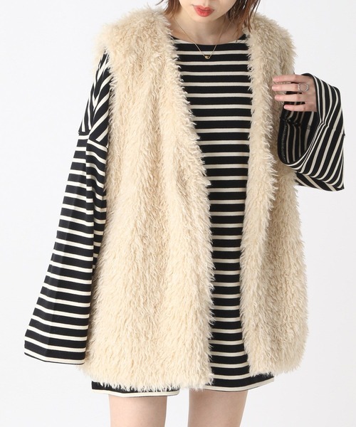 Heather（ヘザー）の「ボーダーロンT　166434（Tシャツ/カットソー・レディース・ホワイト/ブラック・FREE）」の7枚目の写真