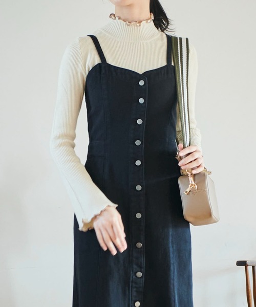 FREE'S MART（フリーズマート）の「◆配色メローリブハイネックニット（ニット/セーター・レディース・ホワイト/ブラック/ピンク/ブルー・FREE）」の15枚目の写真