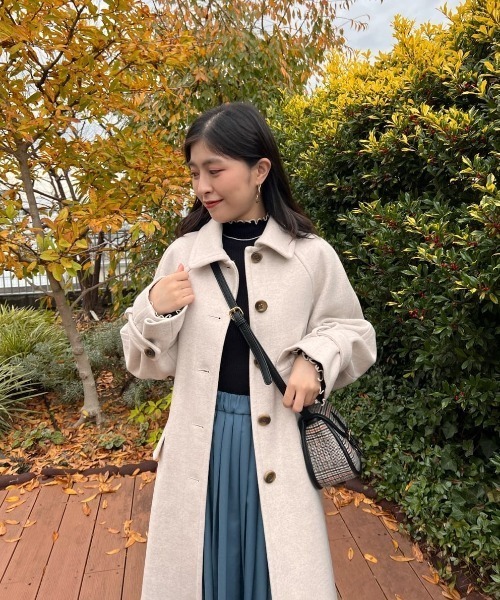 FREE'S MART（フリーズマート）の「◆配色メローリブハイネックニット（ニット/セーター・レディース・ホワイト/ブラック/ピンク/ブルー・FREE）」の14枚目の写真