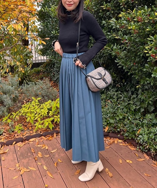 FREE'S MART（フリーズマート）の「◆配色メローリブハイネックニット（ニット/セーター・レディース・ホワイト/ブラック/ピンク/ブルー・FREE）」の13枚目の写真