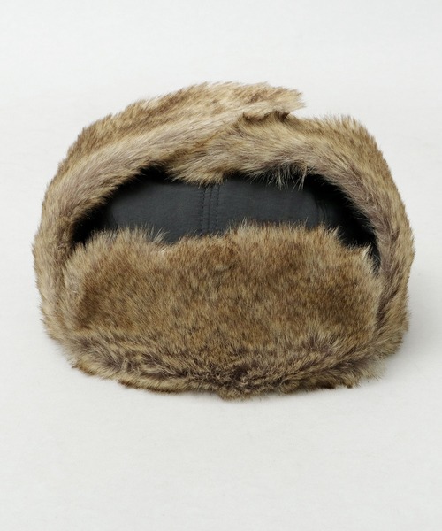 UNIVERSAL OVERALL(ユニバーサルオーバーオール)の「タフタナイロン フェイクファー アビエーター / フライトキャップ(キャップ・メンズ・ブラック/カーキ・FREE)」の21枚目の写真