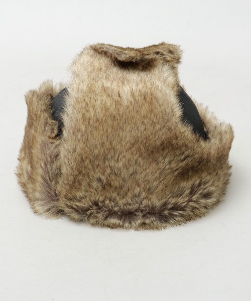 UNIVERSAL OVERALL(ユニバーサルオーバーオール)の「タフタナイロン フェイクファー アビエーター / フライトキャップ(キャップ・メンズ・ブラック/カーキ・FREE)」の22枚目の写真