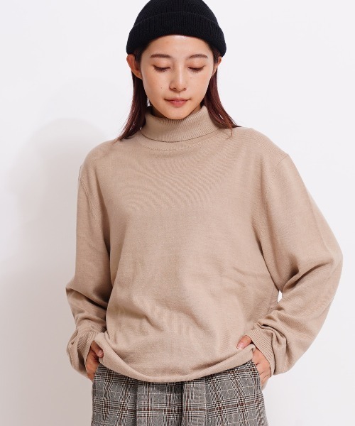 GIORDANO（ジョルダーノ）の「[ GIORDANO ]タートルネックニット (ユニセックス)（ニット/セーター・メンズ・カーキ/グレー・MEDIUM/LARGE/X-LARGE）」の17枚目の写真