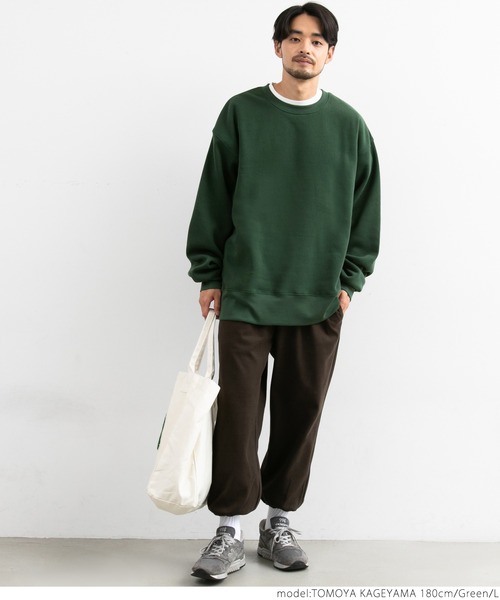 coca(coca)(コカ)の「メンズ ふわり~クルーネックスウェット(スウェット・メンズ・ブラック/グリーン/グレー・M/L)」の12枚目の写真
